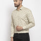 Jainish Cream Men's Cotton Printed Formal Shirt's ( SF 766Cream )
