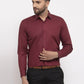 Jainish Maroon Men's Cotton Geometric Formal Shirt's ( SF 767Maroon )