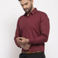 Jainish Maroon Men's Cotton Geometric Formal Shirt's ( SF 767Maroon )