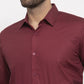 Jainish Maroon Men's Cotton Geometric Formal Shirt's ( SF 767Maroon )