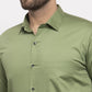 Jainish Olive Men's Cotton Solid Formal Shirt's ( SF 768Olive )
