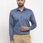 Jainish Navy Men's Cotton Solid Formal Shirt's ( SF 768Teal )