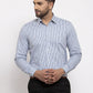 Jainish Grey Men's Cotton Striped Formal Shirt's ( SF 769Light-Grey )
