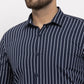 Jainish Navy Men's Cotton Striped Formal Shirt's ( SF 770Navy )