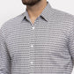 Jainish Black Men's Cotton Geometric Formal Shirt's ( SF 771Black )