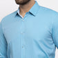 Jainish Blue Men's Cotton Printed Formal Shirt's ( SF 774Aqua )