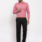 Jainish Red Men's Cotton Printed Formal Shirt's ( SF 774Coral )