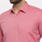 Jainish Red Men's Cotton Printed Formal Shirt's ( SF 774Coral )