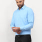 Jainish Blue Men's Solid Formal Shirts ( SF 777Light-Blue )
