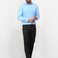 Jainish Blue Men's Solid Formal Shirts ( SF 777Light-Blue )