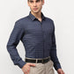 Jainish Blue Men's Checked Formal Shirts ( SF 780Blue-Grey )