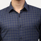 Jainish Blue Men's Checked Formal Shirts ( SF 780Blue-Grey )