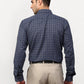 Jainish Blue Men's Checked Formal Shirts ( SF 780Blue-Grey )