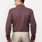 Jainish Maroon Men's Checked Formal Shirts ( SF 780Maroon )