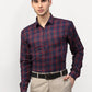 Jainish Red Men's Checked Formal Shirts ( SF 781Red-Blue )