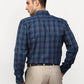 Jainish Blue Men's Checked Formal Shirts ( SF 781Sky-Blue )