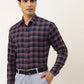 Jainish Pink Men's Formal Cotton Checked Shirt ( SF 786Pink )
