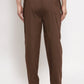 Jainish Men's Brown Solid Cotton Track Pants ( JOG 011Coffee )