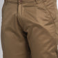 Jainish Men's Brown Tapered Fit Formal Trousers