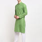 Men's Cotton Solid Kurta Pyjama ( JOKP 532Parrot )