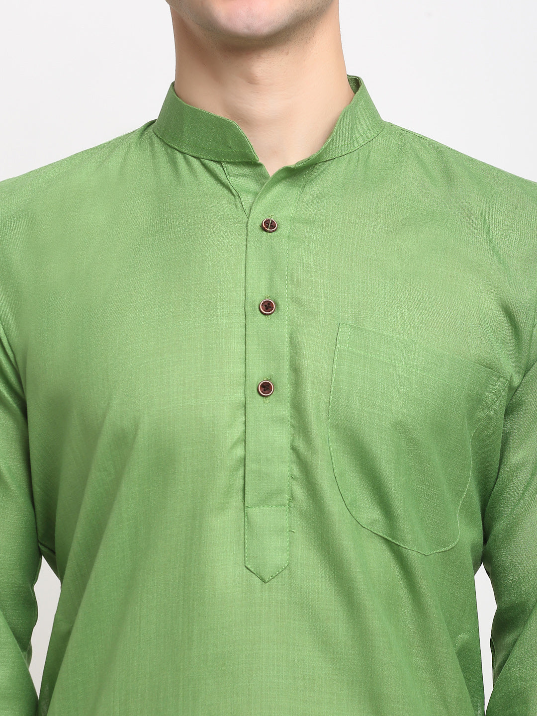 Men's Cotton Solid Kurta Pyjama ( JOKP 532Parrot )