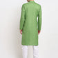 Men's Cotton Solid Kurta Pyjama ( JOKP 532Parrot )