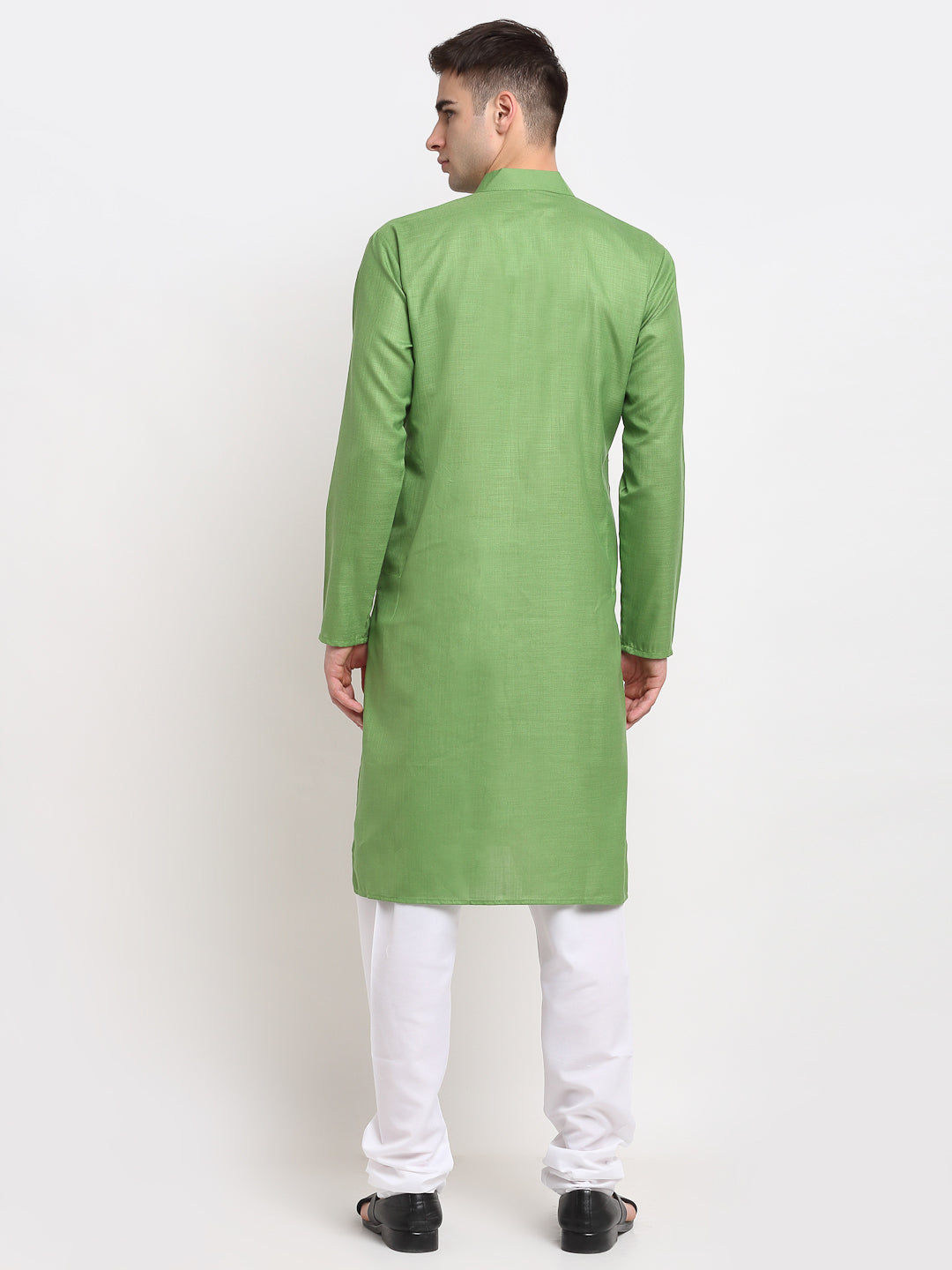 Men's Cotton Solid Kurta Pyjama ( JOKP 532Parrot )