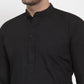 Jompers Men's Black Cotton Solid Kurta Payjama Sets ( JOKP 611 Black )