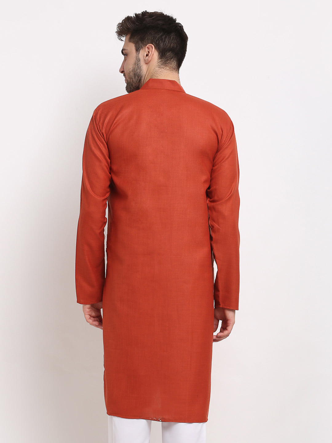 Jompers Men's Solid Cotton Kurtas ( KO 532Brown )