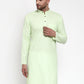 Jompers Men's Solid Cotton Kurtas ( KO 532Lime )