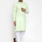 Jompers Men's Solid Cotton Kurtas ( KO 532Lime )