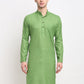 Jompers Men's Solid Cotton Kurtas ( KO 532Parrot )