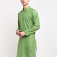 Jompers Men's Solid Cotton Kurtas ( KO 532Parrot )