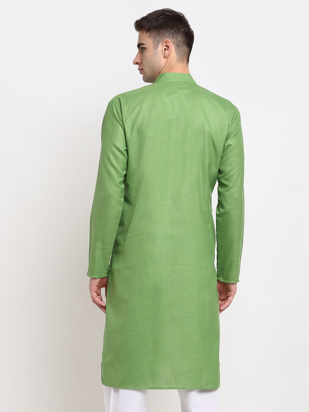 Jompers Men's Solid Cotton Kurtas ( KO 532Parrot )