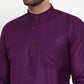 Men Purple & White Solid Kurta Only ( KO 532 Purple )