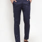Jainish Men's Navy Solid Formal Trousers ( FGP 253Navy )