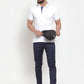 Jainish Men's Navy Solid Formal Trousers ( FGP 253Navy )