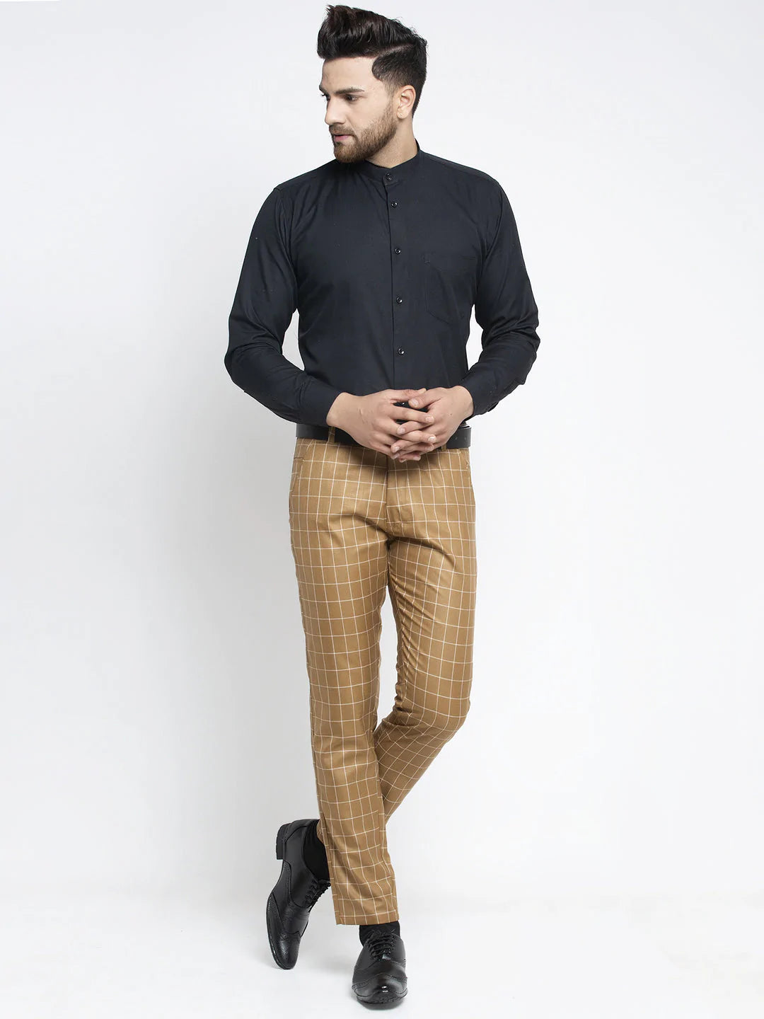 Jainish Men's Brown Formal Trousers ( FGP 260Brown )
