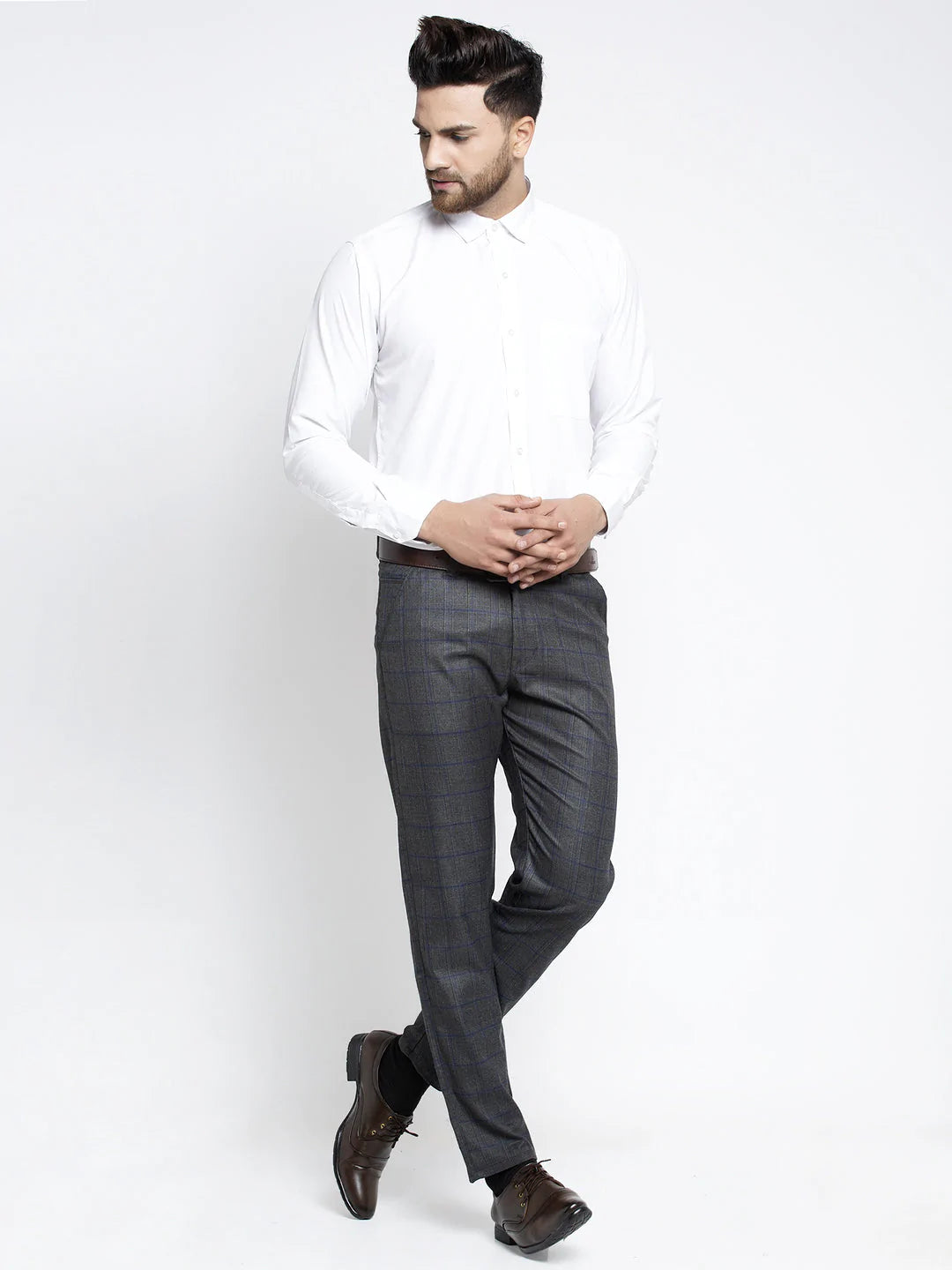 Jainish Men's Black Formal Trousers ( FGP 261Black )
