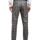 Jainish Men's Grey Cotton Checked Formal Trousers ( FGP 267Grey )