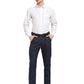 Jainish Men's Navy Blue Cotton Checked Formal Trousers ( FGP 267Navy )
