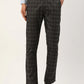 Jainish Men's Black Tartan Checked Formal Trousers ( FGP 271 Black )