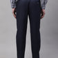 Jainish Men's Navy Tapered Fit Formal Trousers