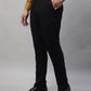 Jainish Men's Black Tapered Fit Formal Trousers