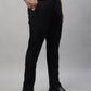 Jainish Men's Black Tapered Fit Formal Trousers