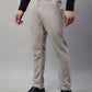 Jainish Men's Light Grey Tapered Fit Formal Trousers