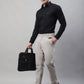 Jainish Men's Light Grey Tapered Fit Formal Trousers
