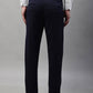 Jainish Men's Navy Blue Tapered Fit Formal Trousers
