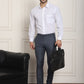 Tapered Fit Solid Trousers ( FGP 278Charcoal )