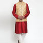 Jompers Men's Gold Embroidered Nehru Jacket ( JOWC 4013Golden )